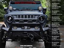 Go Rhino Blackout Combo Series Lights 42 Inch Double Row LED Light Bar With Amber Lighting Black Go Rhino