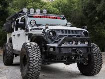 Go Rhino Blackout Combo Series Lights 50 Inch Double Row LED Light Bar With Amber Lighting Black Go Rhino