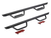 Domintator Extreme D2 Side Steps With Mounting Brackets Textured Black 2007-2018 Silverado/Sierra 150/2500 HD Go Rhino