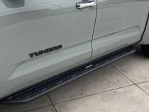 Dominator Xtreme D6 SideSteps With Mounting Bracket Kit Textured Black 2022-2026 Toyota Tundra Go Rhino