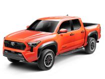 Dominator Xtreme D6 Side Steps with Frame Mounting Bracket Kit Double Cab Only Textured Black 2024-2026 Toyota Tacoma Go Rhino