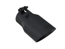 Exhaust Tip 4 Inch O.D. Dual Wall Angled Rolled End Black Fits Aluminized Steel 3 Inch Systems MBRP
