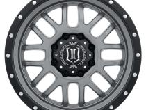 Alpha 20 X 9 / 8 X 180 12MM Offset 5.5 Inch Backspace Gun Metal, ICON Alloys