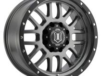Alpha 20 X 9 / 8 X 180 12MM Offset 5.5 Inch Backspace Gun Metal, ICON Alloys