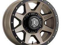 Rebound HD 17 X 8.5 / 8 X 170 6MM Offset 5 Inch Backspace Bronze, ICON Alloys