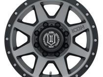 Rebound HD 17 X 8.5 / 8 X 170 6MM Offset 5 Inch Backspace Titanium, ICON Alloys