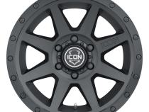 Rebound 18 X 9 / 5 X 5 -12MM Offset 4.5 Inch Back Space Double Black, ICON Alloys