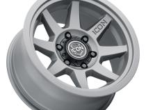 Rebound Six 17 X 8.5 / 6 X 5.5 25MM Offset 5.75 Inch Back Space Charcoal, ICON Alloys