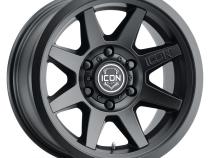 Rebound Six 17 X 8.5 / 6 X 5.5 25MM Offset 5.75 Inch Back Space Satin Black, ICON Alloys