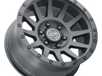 Compression 18 X 9 / 5 X 5 -12MM Offset 4.5 Inch Back Space Double Black, ICON Alloys