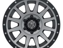 Compression 18 X 9 / 6 X 5.5 25MM Offset 6 Inch Back Space Titanium, ICON Alloys