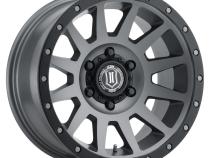 Compression 18 X 9 / 6 X 5.5 25MM Offset 6 Inch Back Space Titanium, ICON Alloys