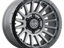 Rebound Pro 18 X 9 / 8 X 170 6MM Offset 5.25 Inch Backspace Charcoal W/ Black Ring, ICON Alloys