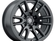 Vector 6 17 X 8.5 / 6 X 5.5 / 25MM / 5.75 Inch Back Space Satin Black, ICON Alloys