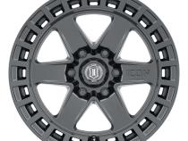 Raider 17 X 8.5 / 6 X 120 / 0 MM / 4.75 Inch Back Space Satin Black, ICON Alloys