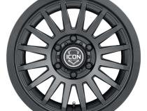 Recon Six 17 X 8.5 / 5 X 5.5 0MM Offset 4.75 Inch Back Space Satin Black, ICON Alloys