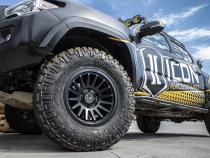 Recon Six 17 X 8.5 / 5 X 5.5 0MM Offset 4.75 Inch Back Space Satin Black, ICON Alloys