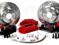 Track4 Brake System Front 60-87 Chevy/GMC 2WD 1/2 Ton Trucks W/Cpp Nodular Iron 2.5 Inch Drop Spindle (5 Lug 5X5 Inch BC) Monster Green W/Cpp 2.5 Inch Drop Modular Spindle (5 Lug 5X5Bc) Baer Brakes