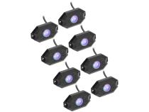 LED Rock Light Kit 8 Piece App controlled AJK Offroad
