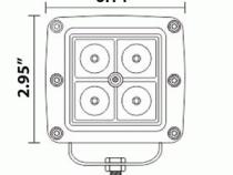 Cube Flood Light 90-degree Flood Light Pattern AJK Offroad