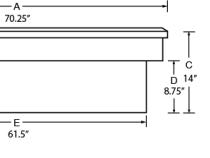 Challenger Single Lid Crossover Storage Box 1961-1965 1000/1500 Series Fleetside Standard Tub Lund