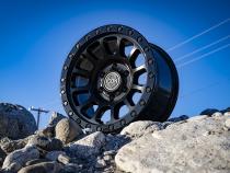 Hulse 18 X 9 / 6 X 135 6MM Offset 5.25 Inch Back Space Double Black, ICON Alloys