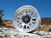 Anza 17 X 8.5 / 5 X 150 25MM Offset 5.75 Inch Back Space Sliver Machined, ICON Alloys