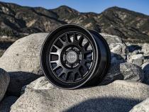 Anza 17 X 8.5 / 5 X 5.5 0MM Offset 4.75 Inch Back Space Satin Black, ICON Alloys