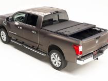 Solid Fold 2.0 Tonneau Cover Black Textured Paint 2017-2020 Nissan Titan 8' 2 inch Bed with Utili-Track System Extang