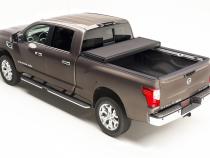 Solid Fold 2.0 Tonneau Cover Black Textured Paint 2017-2020 Nissan Titan 8' 2 inch Bed with Utili-Track System Extang