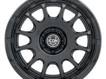 Rancho 20 X 9 / 5 X 150 16MM Offset 5.625 Inch Back Space Double Black, ICON Alloys