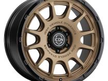 Rancho 20 X 9 / 5 X 150 16MM Offset 5.625 Inch Back Space Satin Bronze W/ Gloss Black Lip, ICON Alloys
