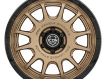 Rancho 20 X 9 / 5 X 150 16MM Offset 5.625 Inch Back Space Satin Bronze W/ Gloss Black Lip, ICON Alloys