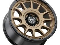 Rancho 20 X 9 / 5 X 150 16MM Offset 5.625 Inch Back Space Satin Bronze W/ Gloss Black Lip, ICON Alloys