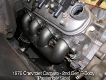 LS Swap Exhaust Manifolds Black Ceramic Finish Multi-Fit 2.25 In. Outlet Gen III, Gen Iv Chevrolet LS Engine Hooker BlackHeart
