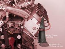 LS Swap Exhaust Manifolds Black Ceramic Finish Multi-Fit 2.25 In. Outlet Gen III, Gen Iv Chevrolet LS Engine Hooker BlackHeart