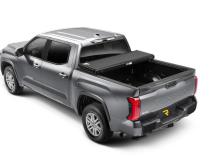 Solid Fold ALX Tonneau Cover Black Textured Paint 2014-2021 Toyota Tundra 5' 7 inch Bed without Deck Rail System without Trail Special Edition Storage Boxes Extang