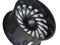Cast Aluminum Wheels Switchback 9108 GB 20x12 Milled Spokes Gloss Black 5 On 139.7 Bolt Pattern -51 Offset Cali Offroad Wheels