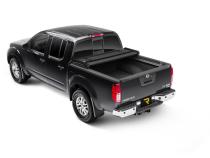 Trifecta 2.0 Tonneau Cover Black Leather Grained Fabric 2005-2021 Nissan Frontier 4' 11 inch Bed Bed with Factory Bed Rail Caps Extang