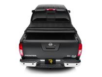 Trifecta 2.0 Tonneau Cover Black Leather Grained Fabric 2005-2021 Nissan Frontier 4' 11 inch Bed Bed with Factory Bed Rail Caps Extang