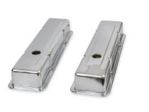 Chrome Valve Covers Dual Cap Holes Fits 1960-1986 Chevrolet Small Block 262-400 Mr Gasket