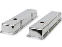 Chrome Valve Covers Dual Cap Holes Fits 1960-1986 Chevrolet Small Block 262-400 Mr Gasket
