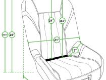 GT/S.E. Rear Suspension Seat Black and Gray PRP Seats