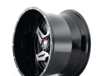 Ninja AT163 Gloss Black Machined 20X12 5-139.7 -44MM 87.1MM Off Road Wheels American Truxx
