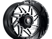 Warrior AT165 Gloss Black Machined 20X10 5-139.7 -24MM 110.3MM Off Road Wheels American Truxx