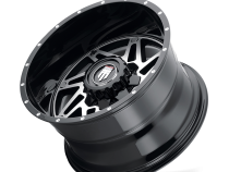 Warrior AT165 Gloss Black Machined 20X10 5-139.7 -24MM 110.3MM Off Road Wheels American Truxx