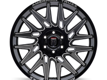 Evolution AT1919 Gloss Black Milled 22X12 6-139.7 -44MM 106MM Off Road Wheels AT
