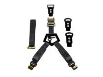 Gloss Black Bed Mounted Rapid Strap Tire Carrier with Black Strap NFab