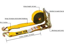 Heavy Duty 2 inch Ratchet Strap BulletProof Hitch
