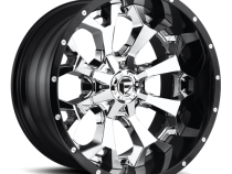 Aluminum Wheels 20X10 Assault D246 8 On 165.1 Chrome/Gloss Black Lip 125.1 Bore -18 Offset 8 Spoke Fuel Off Road Wheels